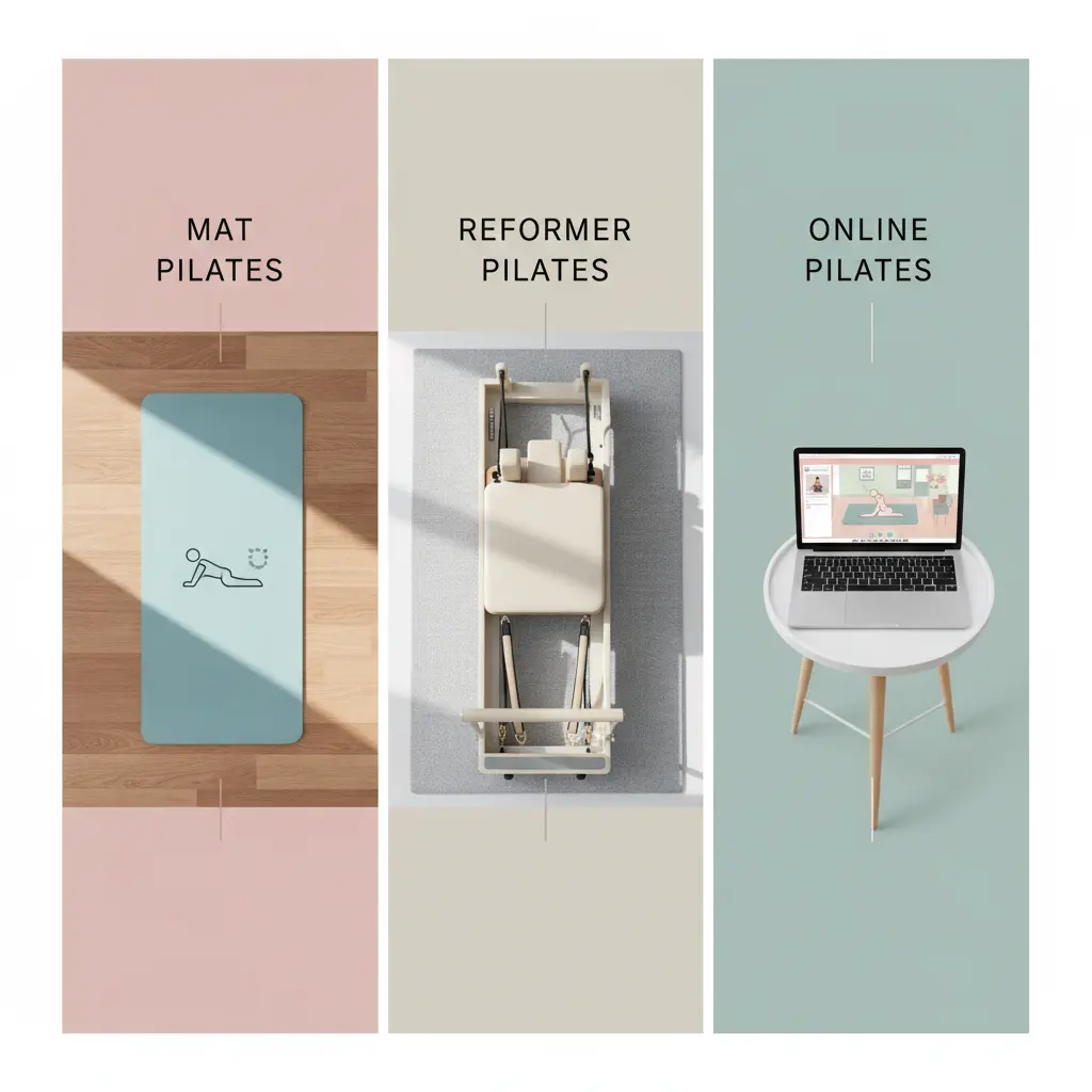ピラティス料金を左右するレッスン形式の違い(グループ・パーソナル・オンライン)