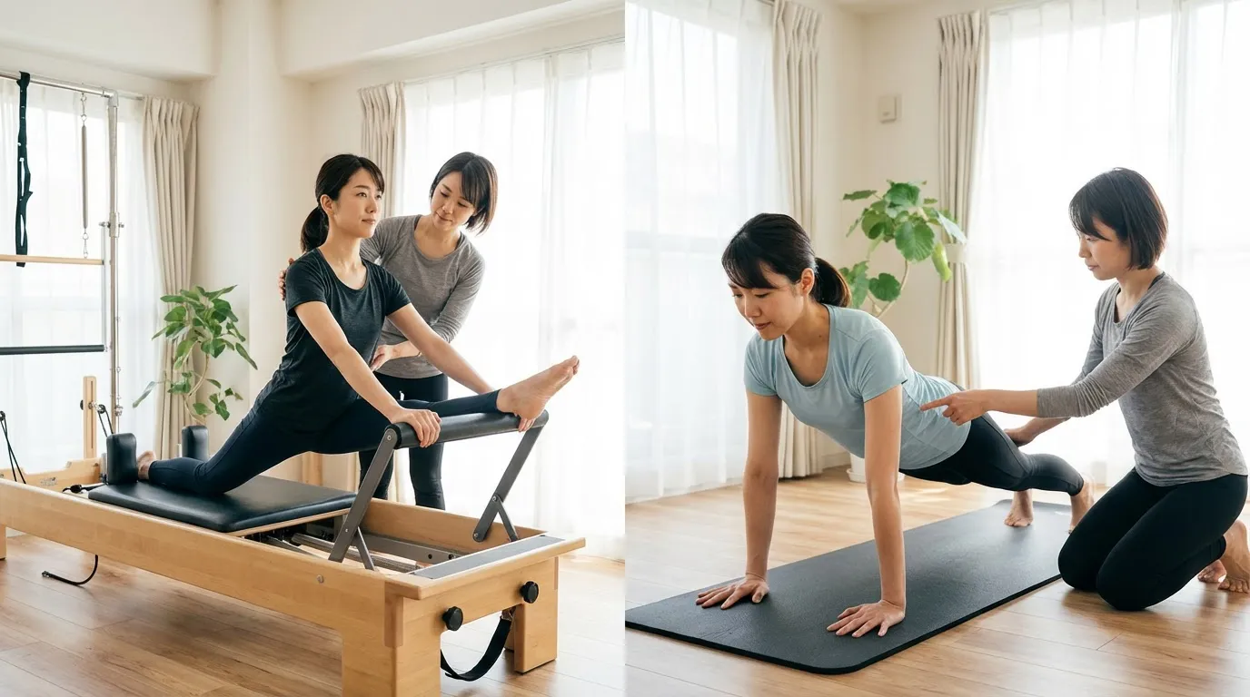 マシンピラティスとマットピラティスのビフォーアフター効果比較