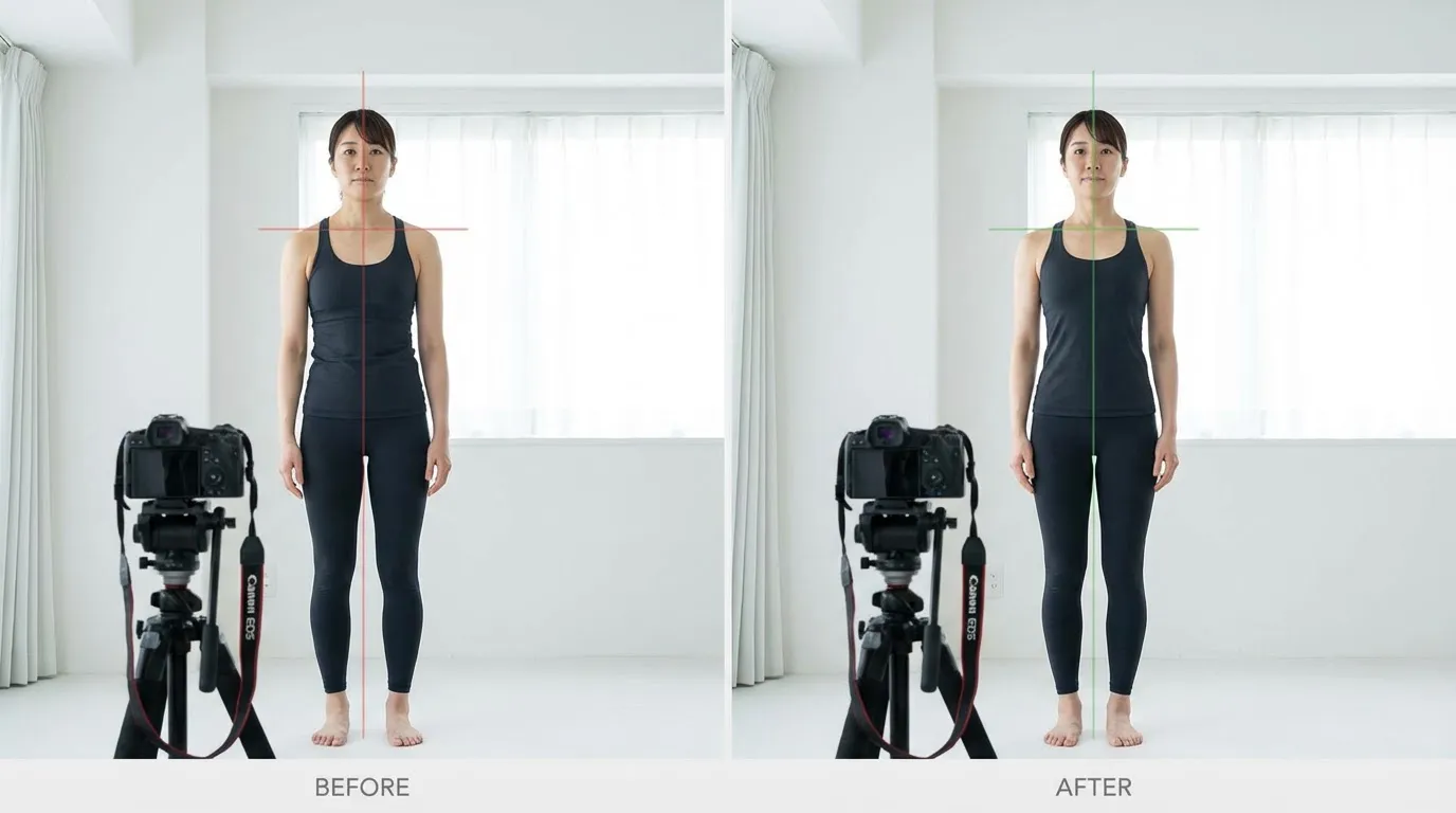 ピラティス ビフォーアフター写真の撮り方と変化の記録方法